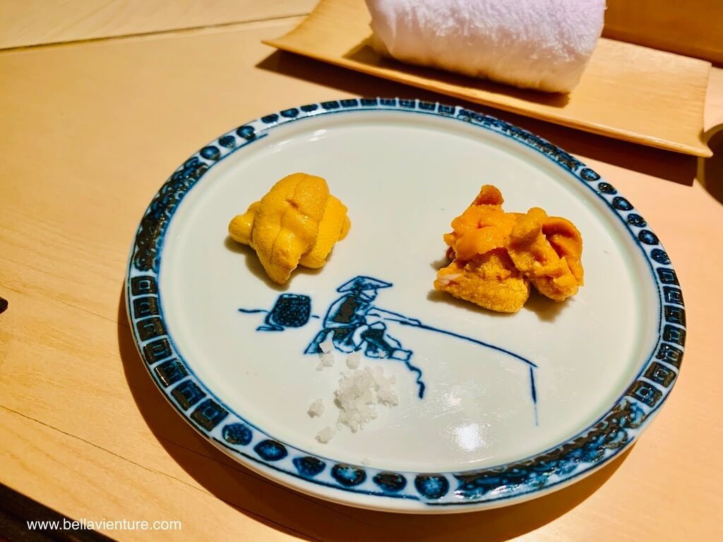 中山區 米其林一星 明壽司 第二道 赤海膽 馬糞海膽 中山區 米其林一星 明壽司 第二道 赤海膽 馬糞海膽