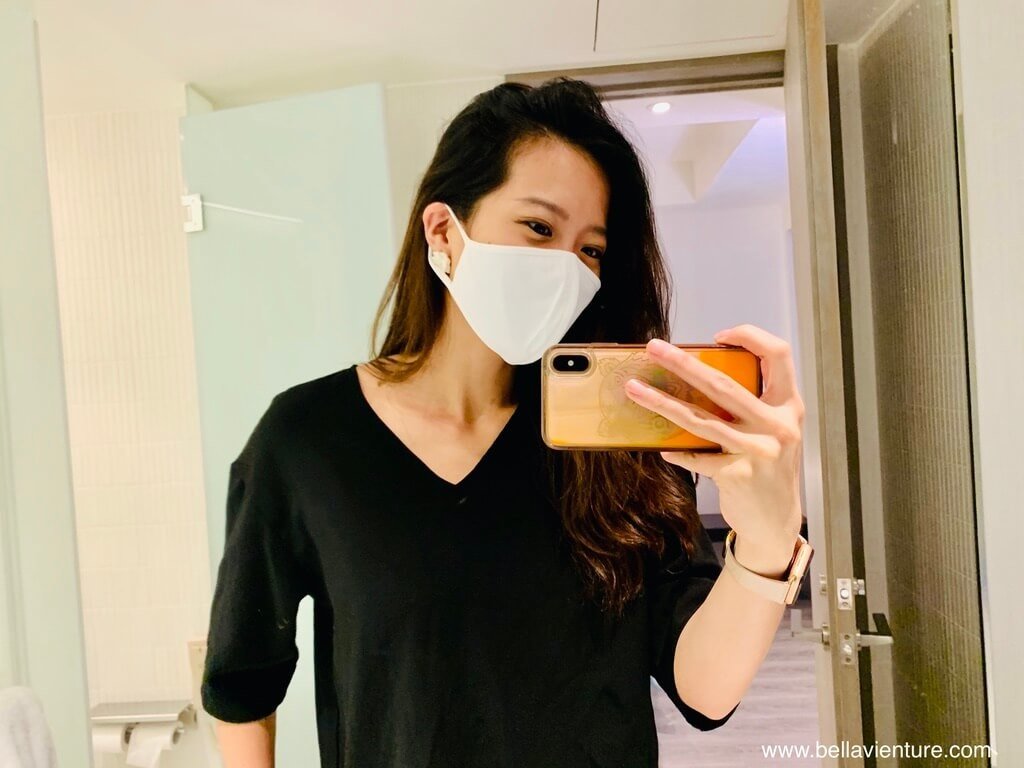 Uniqlo 優衣庫 AIRism face mask 涼感口罩 戴起來的樣子 Uniqlo 優衣庫 AIRism face mask 涼感口罩 戴起來的樣子