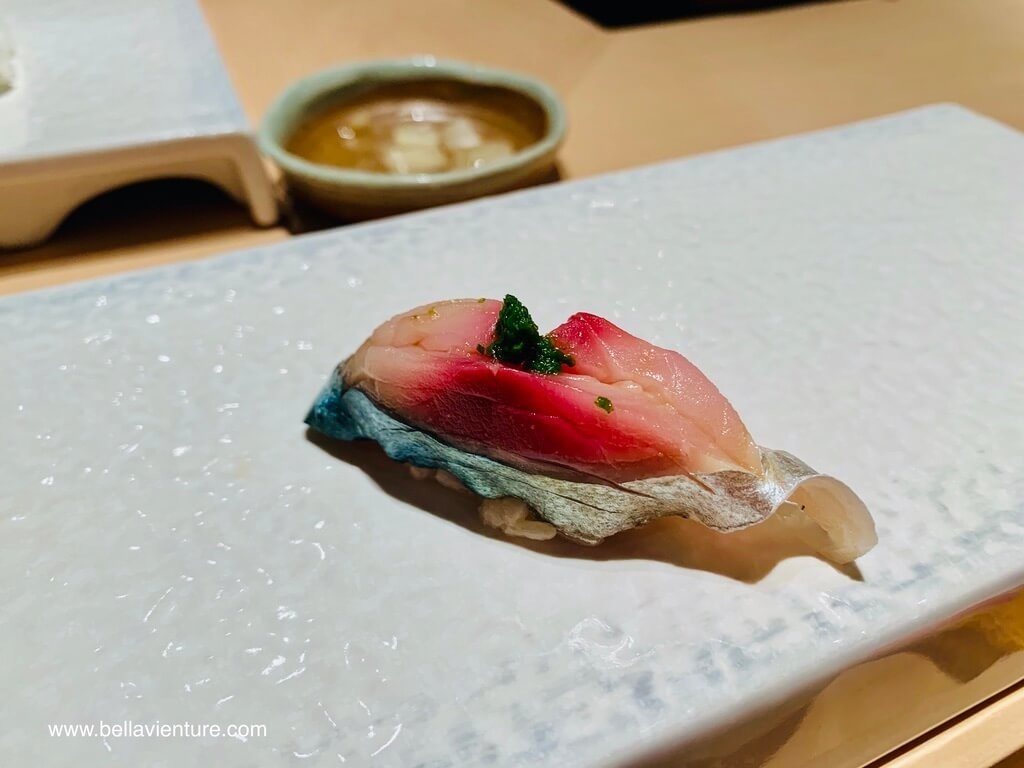 中山區 米其林一星 明壽司 青花魚 青蔥醬 中山區 米其林一星 明壽司 青花魚 青蔥醬