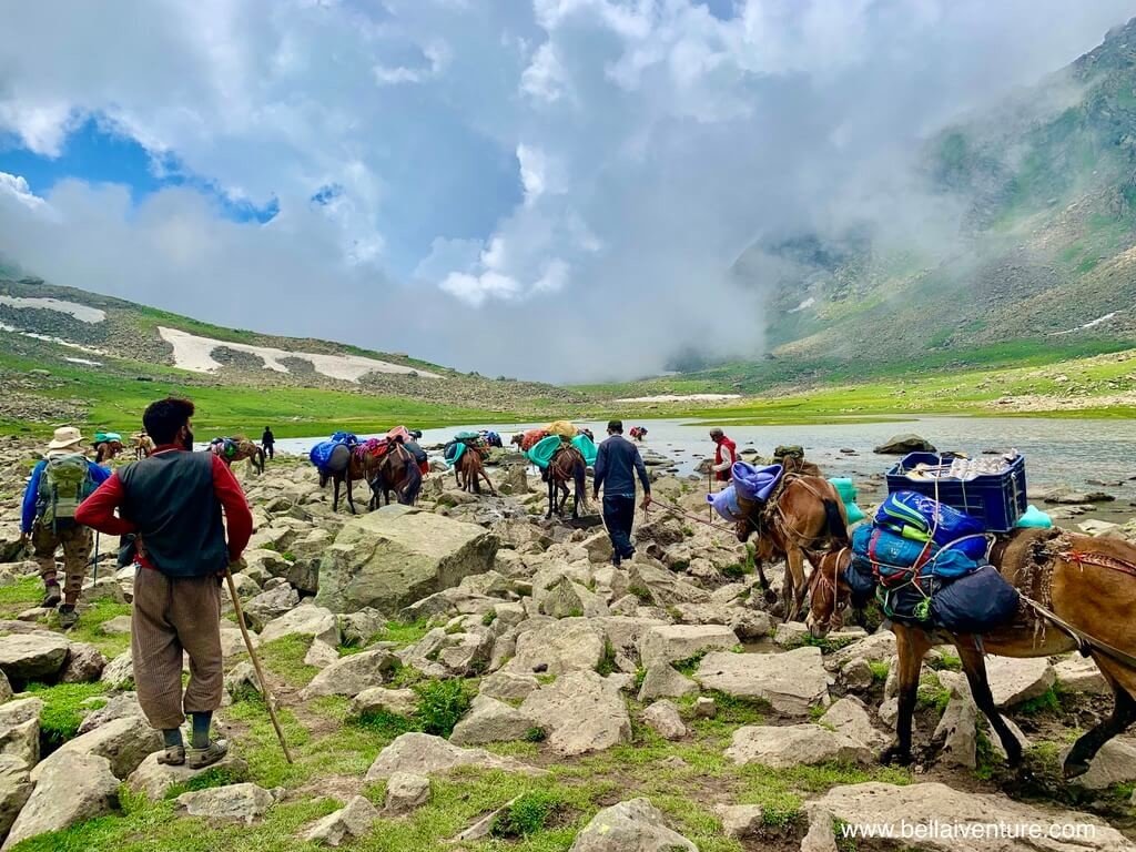 印度 India 北北印 North India 喀什米爾 Kashmir 大湖健行 trekking Kashmir Great Lakes Trek 馬匹過河 印度 India 北北印 North India 喀什米爾 Kashmir 大湖健行 trekking Kashmir Great Lakes Trek 馬匹過河