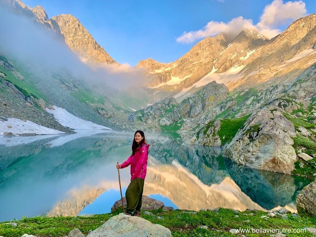 印度 India 北北印 North India 喀什米爾 Kashmir 大湖健行 trekking Kashmir Great Lakes Trek 夕陽與聖湖 印度 India 北北印 North India 喀什米爾 Kashmir 大湖健行 trekking Kashmir Great Lakes Trek 夕陽與聖湖