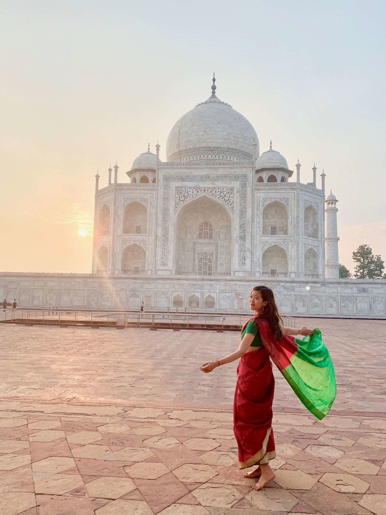 印度india 阿格拉 Agra 泰姬瑪哈陵 Taj Mahal 紗麗 Saree sunrise 日出 印度india 阿格拉 Agra 泰姬瑪哈陵 Taj Mahal 紗麗 Saree sunrise 日出