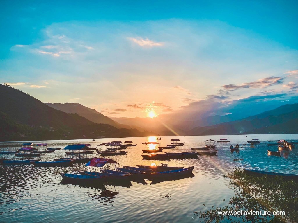 尼泊爾 nepal 波卡拉 pokhara 費娃湖 phewa lake 夕陽 sunset