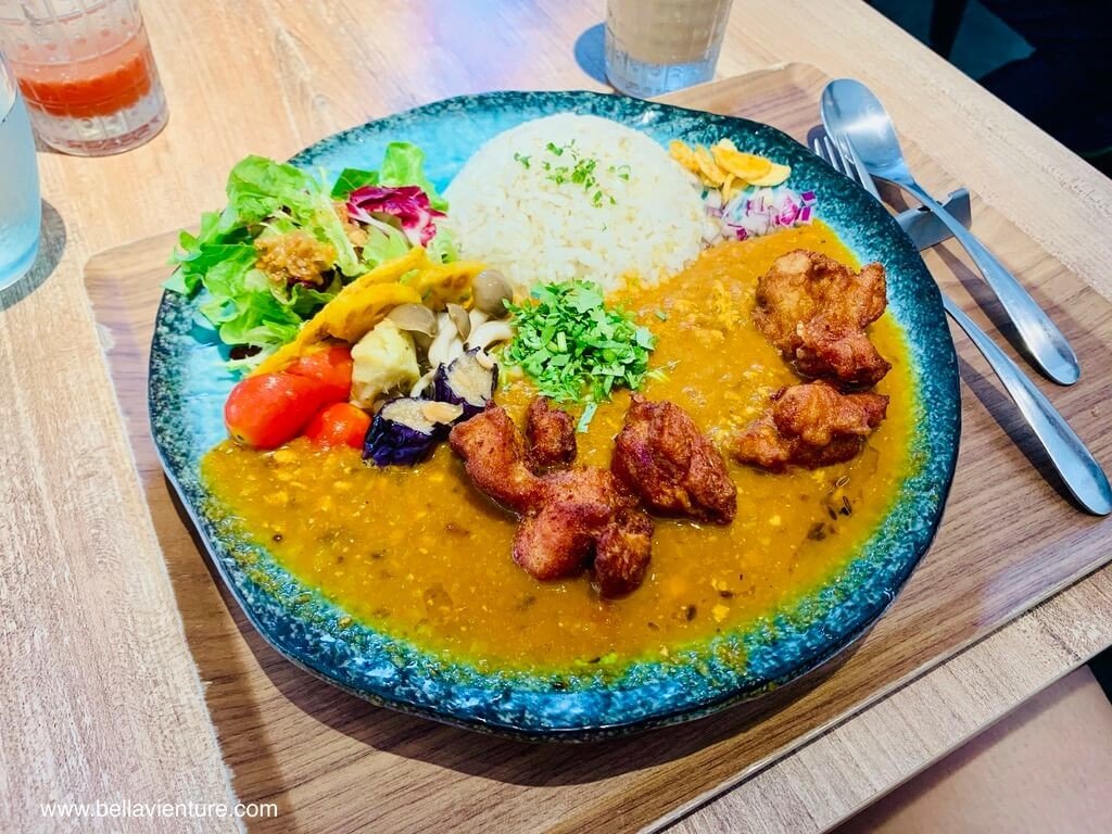 中山站美食 稻町家香料咖哩 唐揚去骨雞腿香料咖哩
